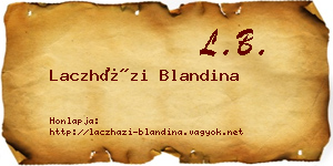 Laczházi Blandina névjegykártya
